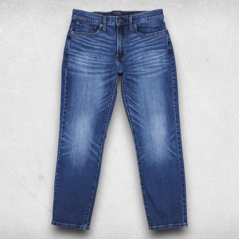 Lucky Brand Jeans Men 33/30 Dark Blue 121 Slim Straight Casual Minimalist Preppy